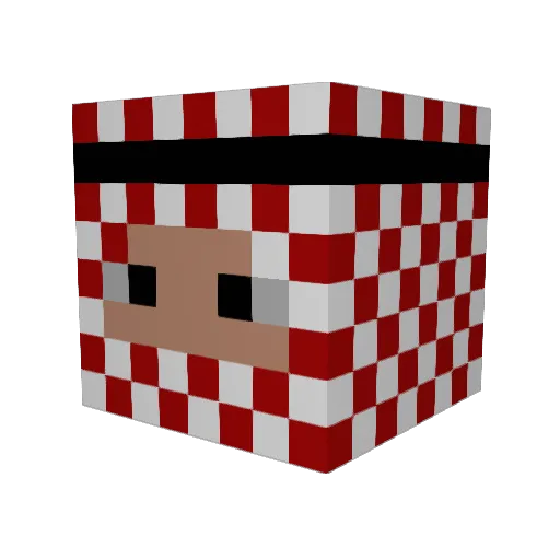 ebby1k Minecraft avatar head, 3D render