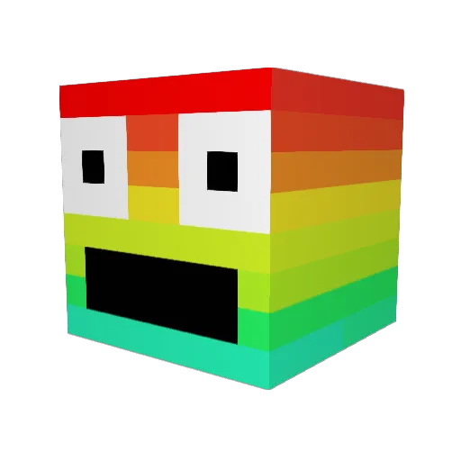ebe1218 Minecraft avatar head, 3D render
