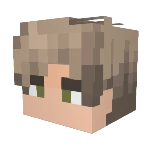 ebee0512 Minecraft avatar head, 3D render