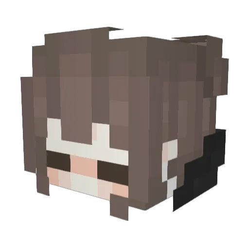 ebeenu Minecraft avatar head, 3D render
