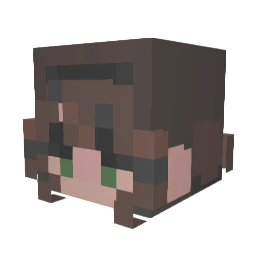ebenmorrid Minecraft avatar head, 3D render