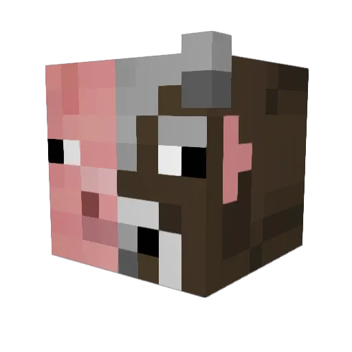 ebgz Minecraft avatar head, 3D render