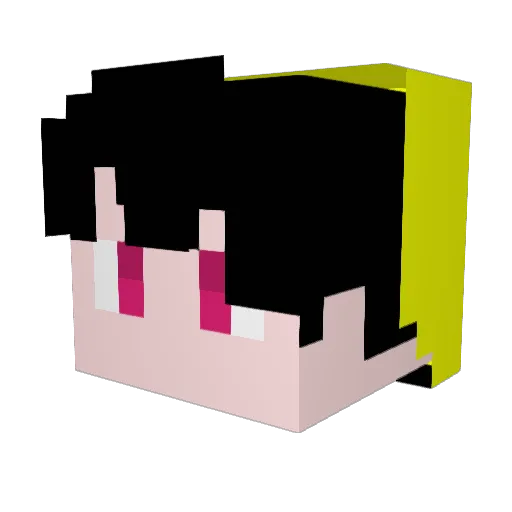 ebiday10 Minecraft avatar head, 3D render