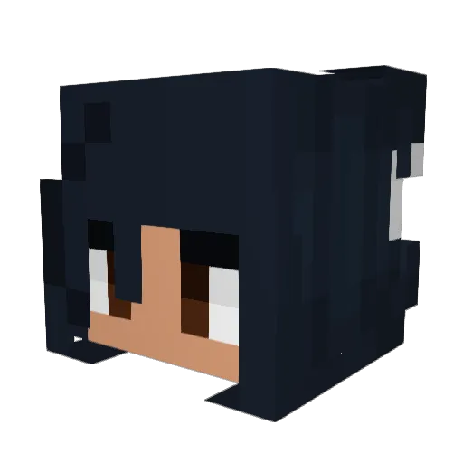 ebiee Minecraft avatar head, 3D render