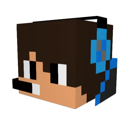 ebifurais Minecraft avatar head, 3D render