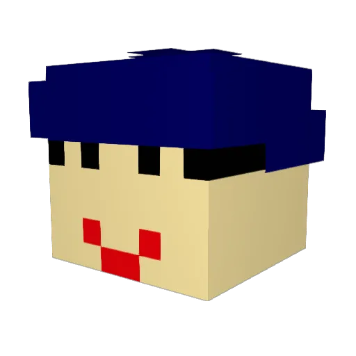 ebinasi Minecraft avatar head, 3D render