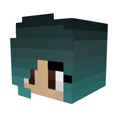 eblu88 Minecraft avatar head, 3D render
