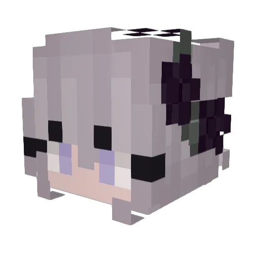 ebony2_0 Minecraft avatar head, 3D render