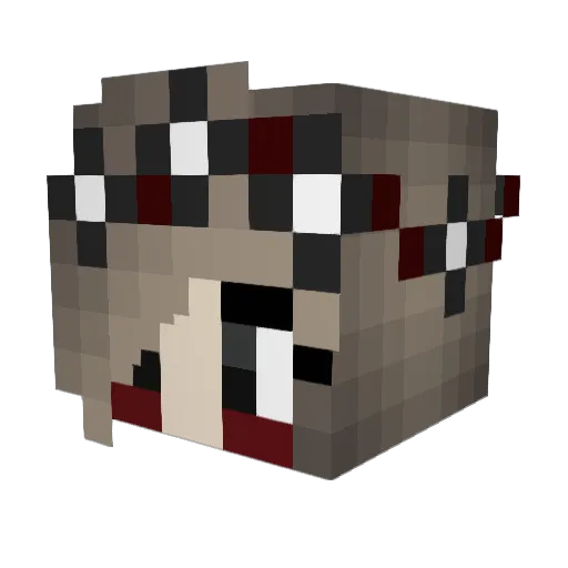 ebony_bubbles Minecraft avatar head, 3D render