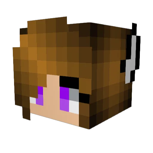 ebonyan Minecraft avatar head, 3D render