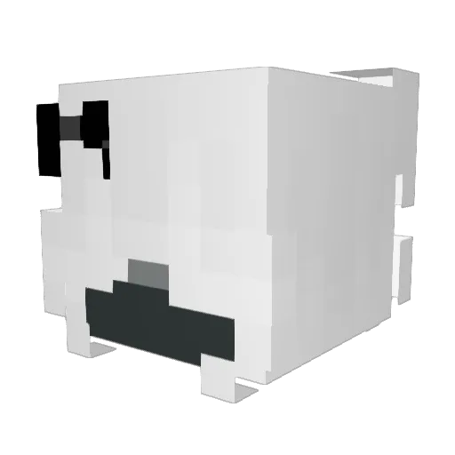 ebriection Minecraft avatar head, 3D render