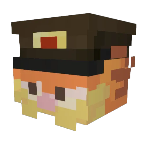 ebu2 Minecraft avatar head, 3D render