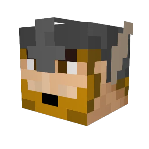 ebulow Minecraft avatar head, 3D render