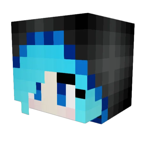 ec223 Minecraft avatar head, 3D render