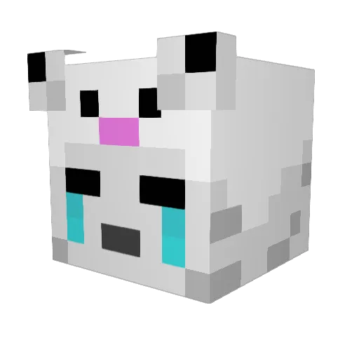 ec4ec4 Minecraft avatar head, 3D render