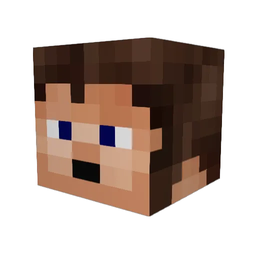 ec_kirka Minecraft avatar head, 3D render