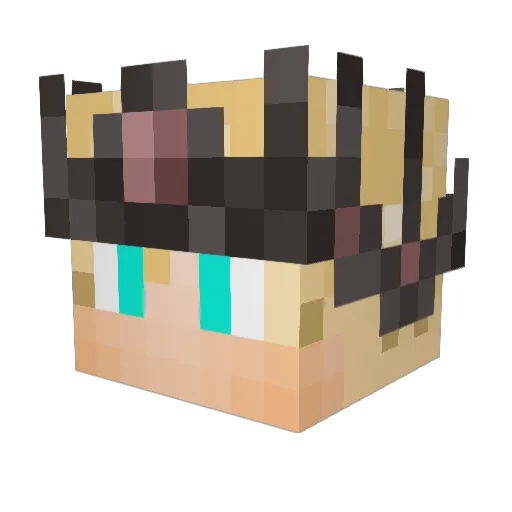ecat08 Minecraft avatar head, 3D render