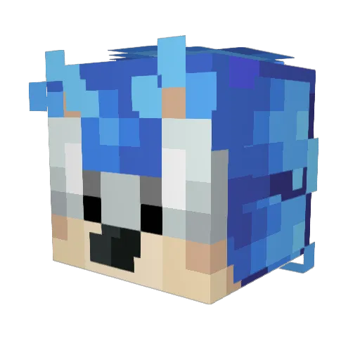 eccentricrose Minecraft avatar head, 3D render