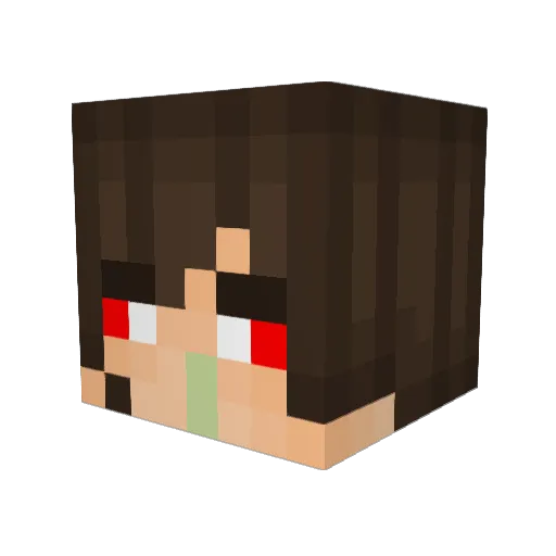 eccentuki Minecraft avatar head, 3D render