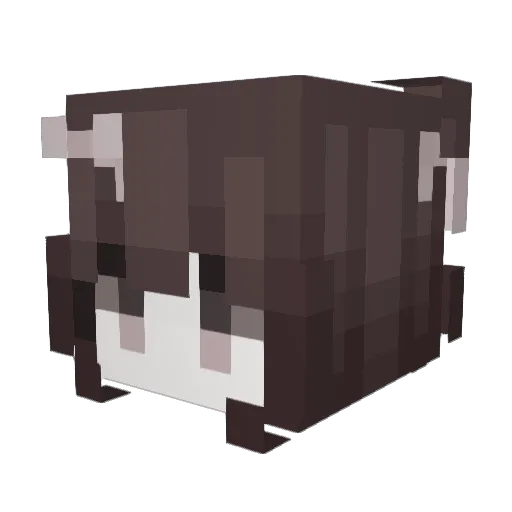 ecchi Minecraft avatar head, 3D render