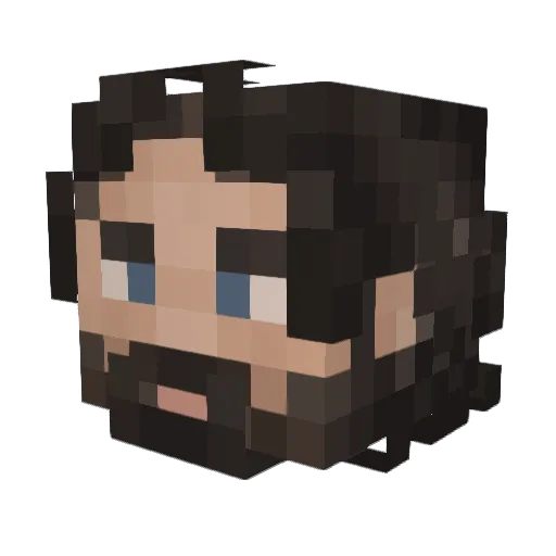 ecclin Minecraft avatar head, 3D render