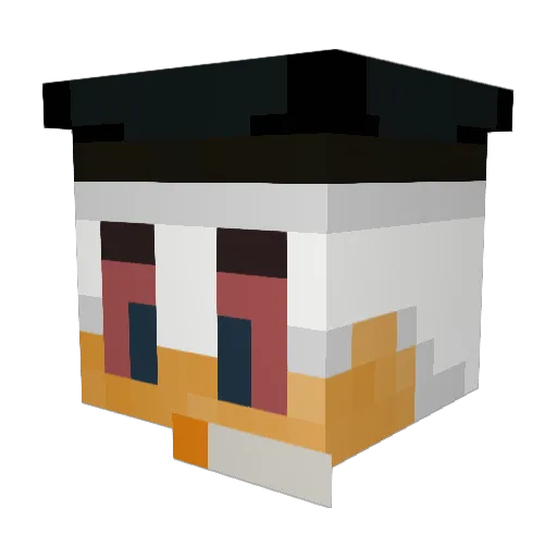 ecco2klover Minecraft avatar head, 3D render
