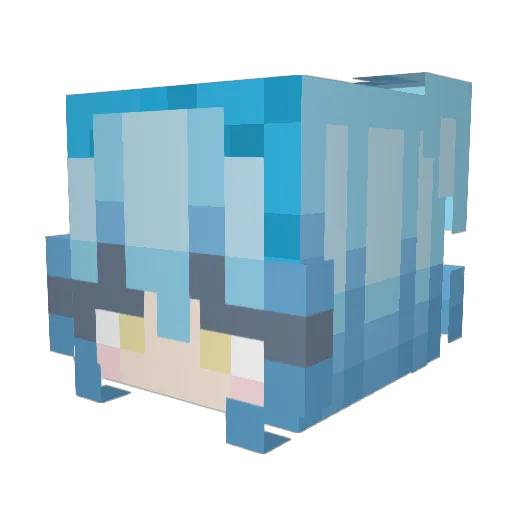 ecco771 Minecraft avatar head, 3D render