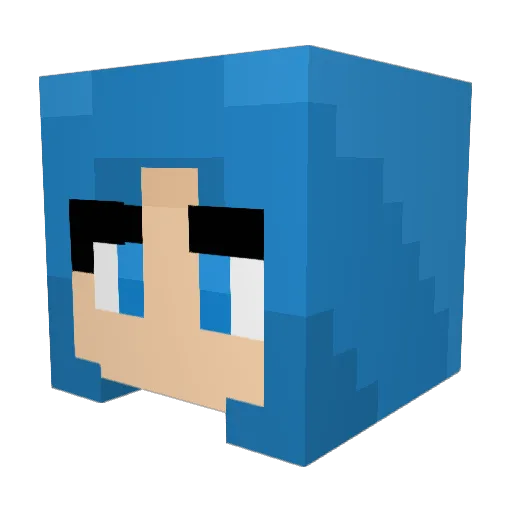 ecde Minecraft avatar head, 3D render