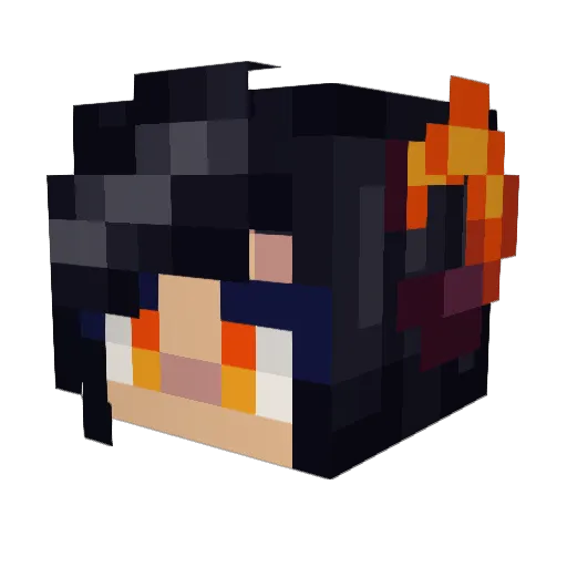 echafaudrage Minecraft avatar head, 3D render