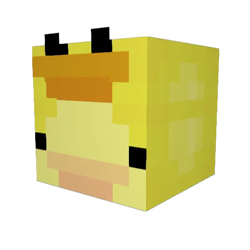 echamp Minecraft avatar head, 3D render