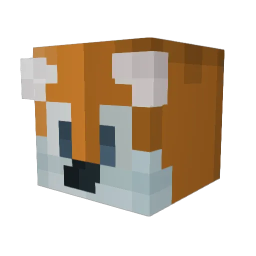 echerknocker Minecraft avatar head, 3D render