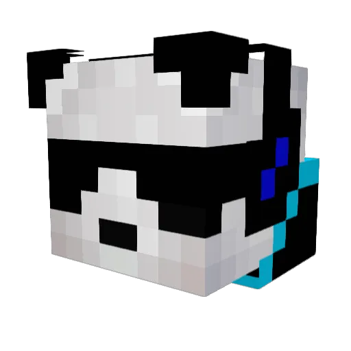 echibahn Minecraft avatar head, 3D render