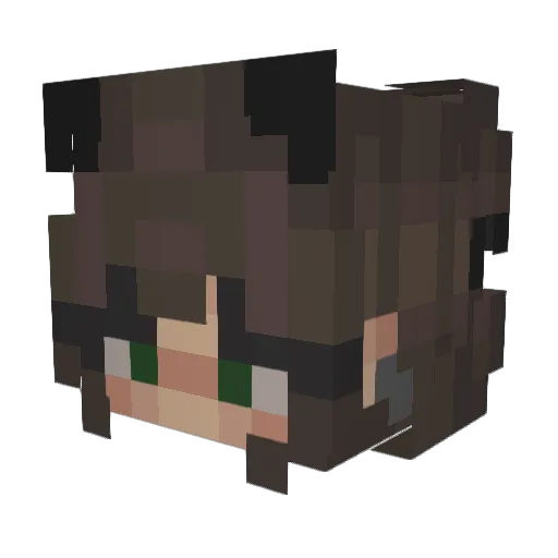 echo_lo Minecraft avatar head, 3D render