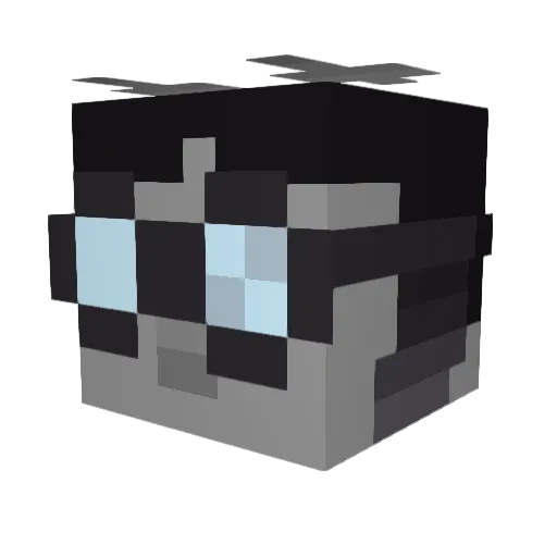 echomortis Minecraft avatar head, 3D render