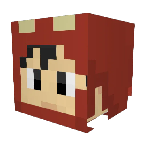 echooo77 Minecraft avatar head, 3D render