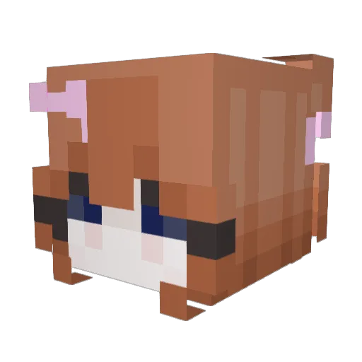 echorice Minecraft avatar head, 3D render