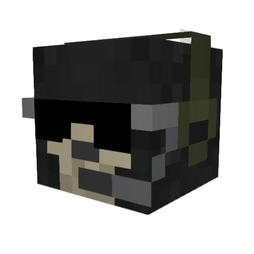 echozeta_ Minecraft avatar head, 3D render
