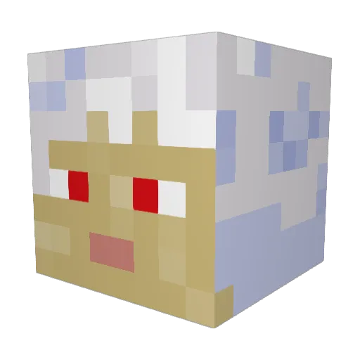 echxxo Minecraft avatar head, 3D render