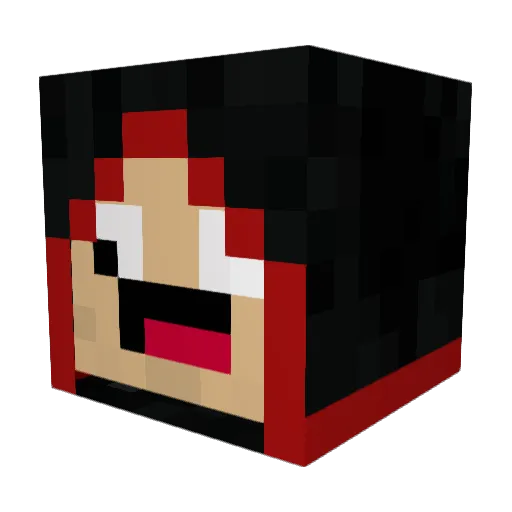 ecksate Minecraft avatar head, 3D render
