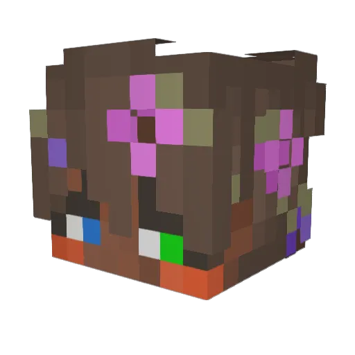 eckseede Minecraft avatar head, 3D render