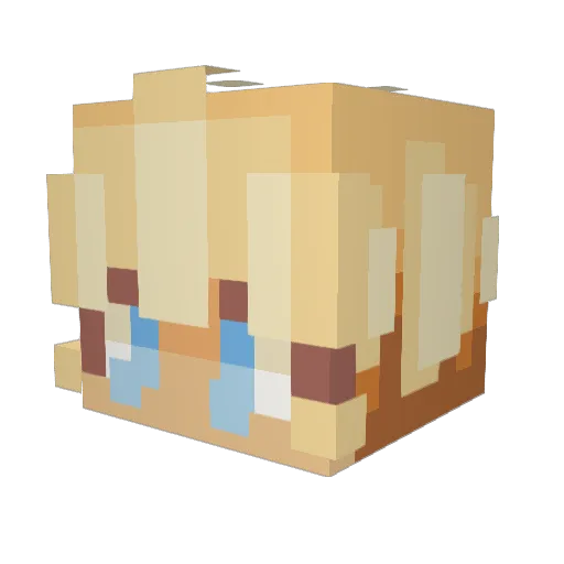 eckyboo_ Minecraft avatar head, 3D render