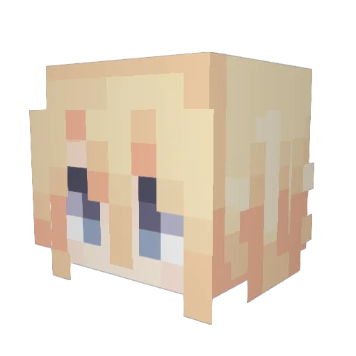 eclecticcosmos Minecraft avatar head, 3D render