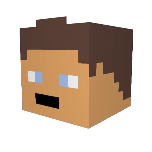eclipsegaming1 Minecraft avatar head, 3D render