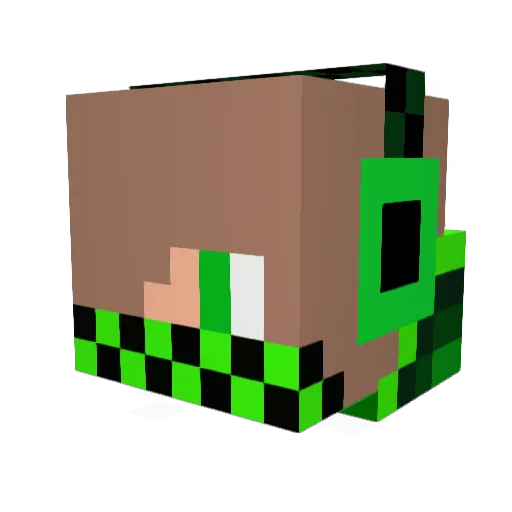 ecogreen1234 Minecraft avatar head, 3D render
