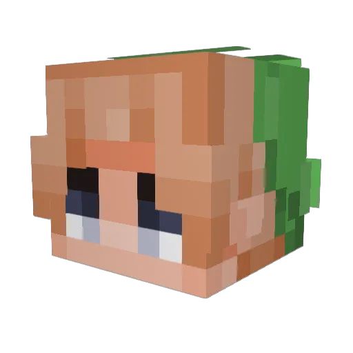 econobeing Minecraft avatar head, 3D render