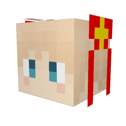 economi Minecraft avatar head, 3D render