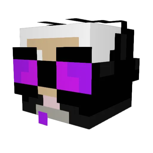 ecsel Minecraft avatar head, 3D render
