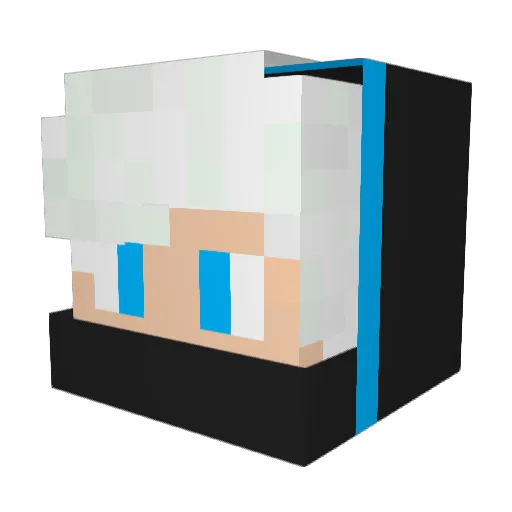 ectoskeleton Minecraft avatar head, 3D render