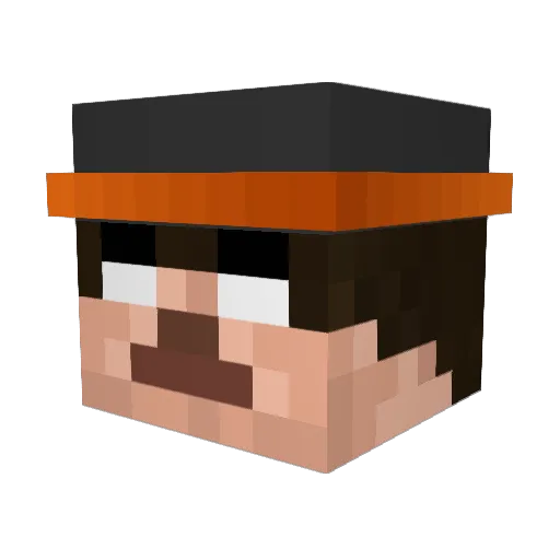 ecuani Minecraft avatar head, 3D render