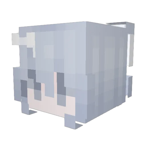 ecvatt Minecraft avatar head, 3D render
